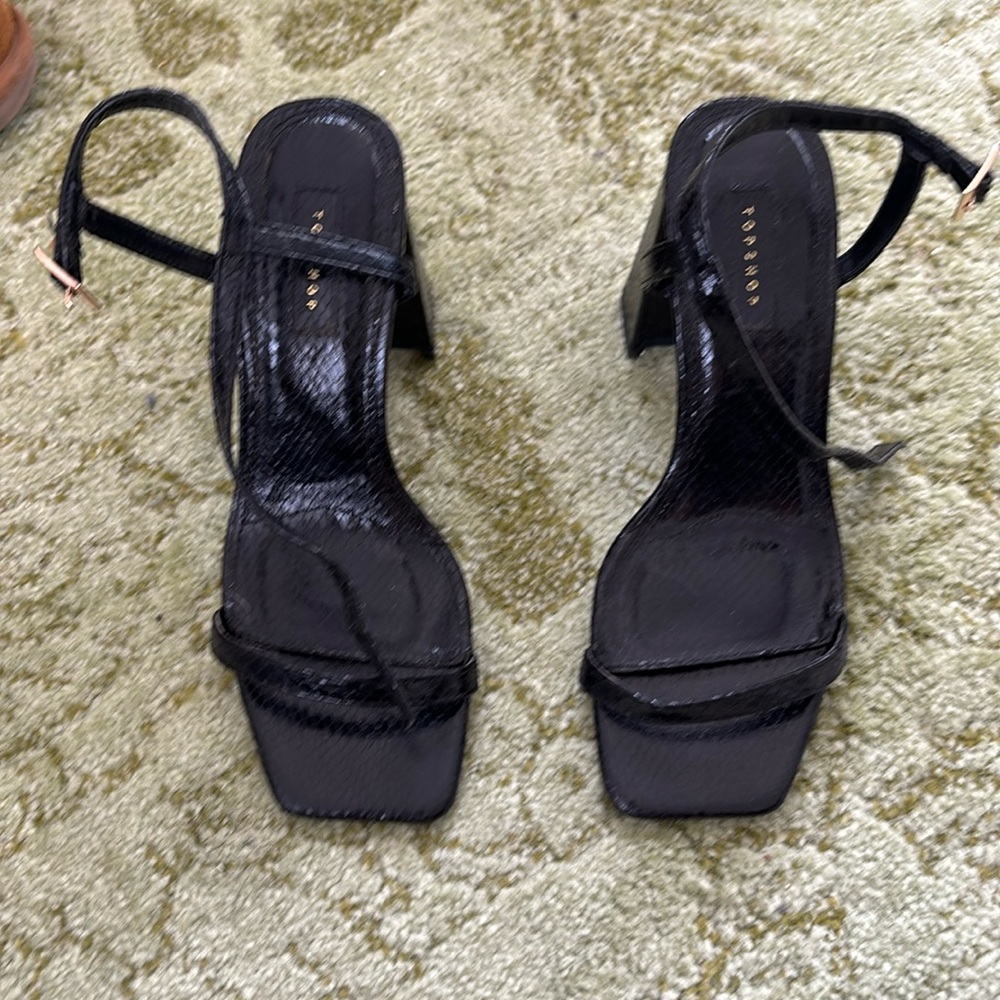 Top shop Black Strap Heels